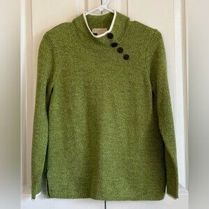 Green Cowl Neck Sweater, size S
